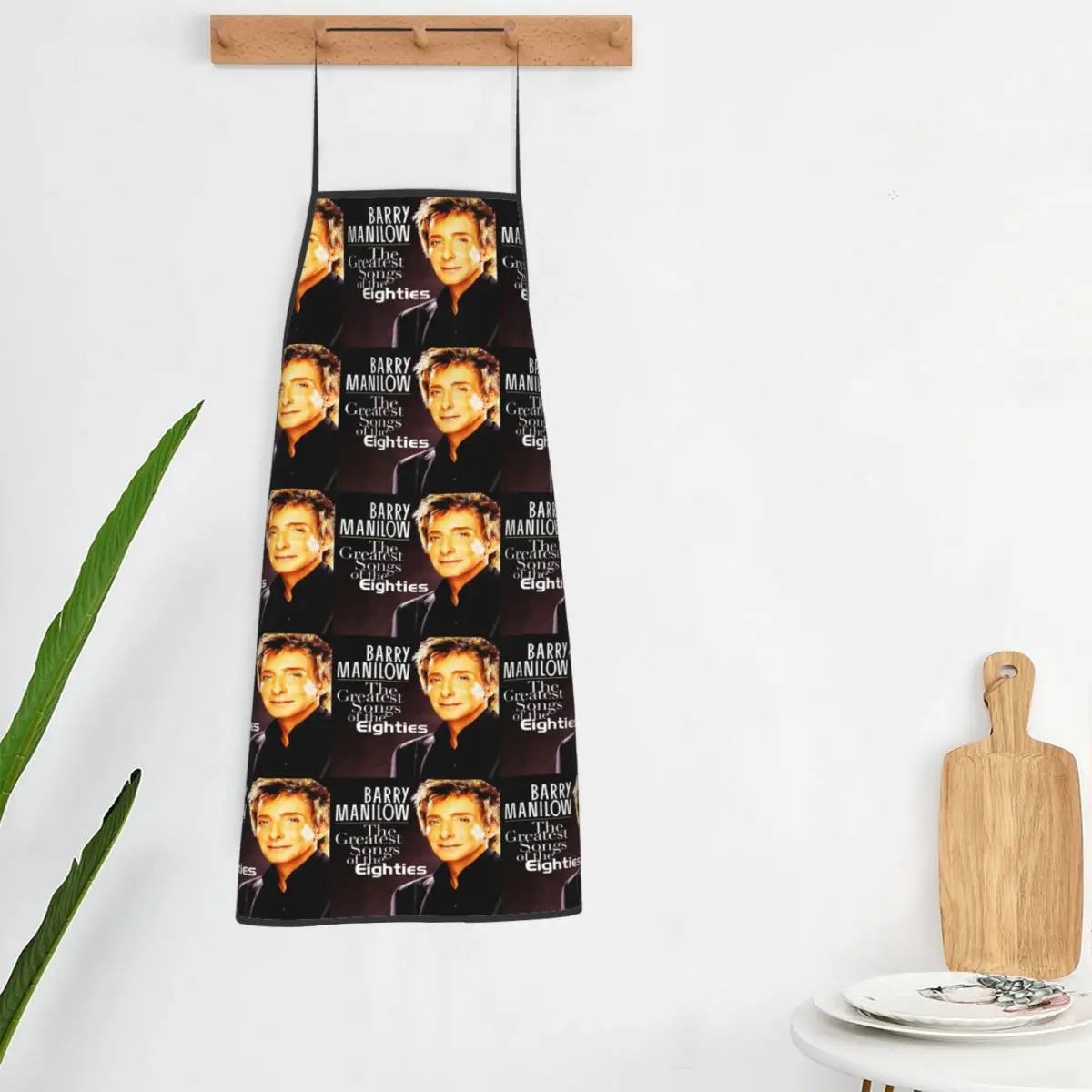 Popular Musician Barry Manilow Aprons Chef Cooking Cuisine Tablier Bib Kitchen Cleaning Pinafore for Women Men Painting