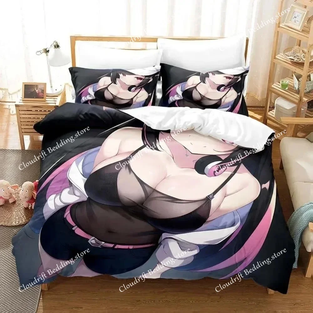 Hana Yomeguri Bedding Set Single Twin Full Queen King Size Bed Set Adult Kid Bedroom Duvet cover Sets Kawaii Anime Bed Sheet Set