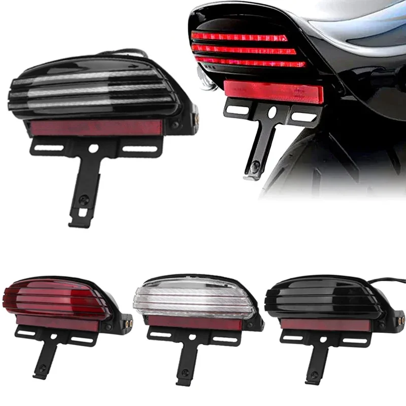 

Motorcycle Tri-Bar Fender LED Running Brake Tail Light For Harley Dyna Fat Bob Softai FXST FXSTB FXSTC FXSTS FLSTSB 2006-Later