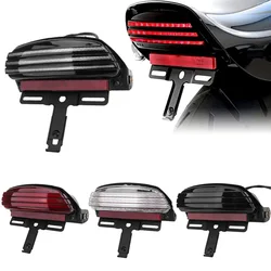 Motorcycle Tri-Bar Fender LED Running Brake Tail Light For Harley Dyna Fat Bob Softai FXST FXSTB FXSTC FXSTS FLSTSB 2006-Later