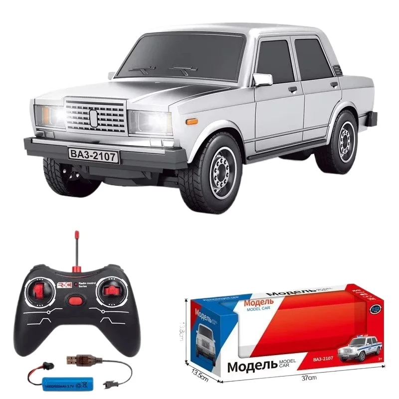 Nuevo coche de Control remoto con camioneta cibernética de simulación de Color metálico, coche de policía de autobús de juguete, nuevos regalos de cumpleaños para niños