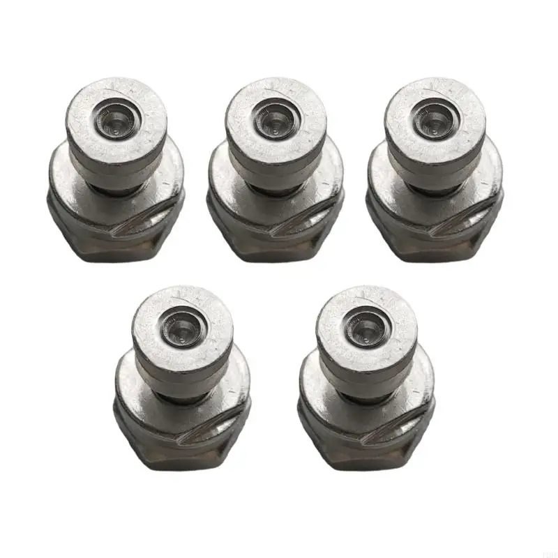 J1HF Set of 5 Pressure Cooker Safety Valves Set Float Valves Stainless Steel Safety Valves Pressure Cooker Replacement Part