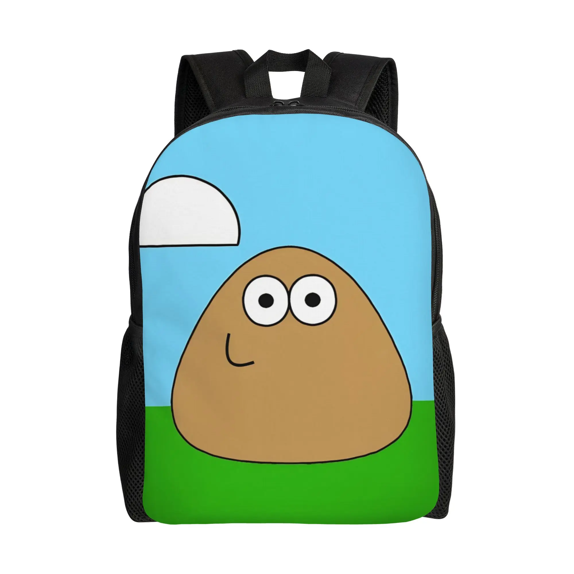 

My Pet Alien Pou Backpack for Men Women Cool Student Business Daypack Game Cartoon Laptop Computer Canvas Bags Sports