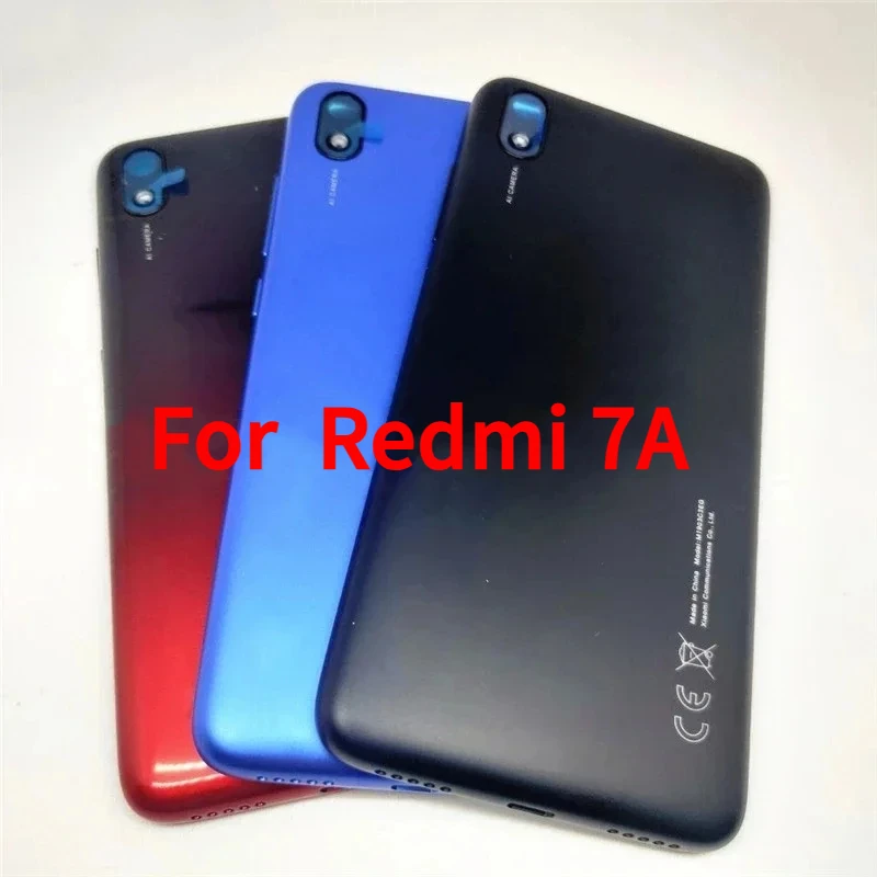 New For Redmi 7A Back Housing Back Cover With Camera Lens Battery Case Replacement