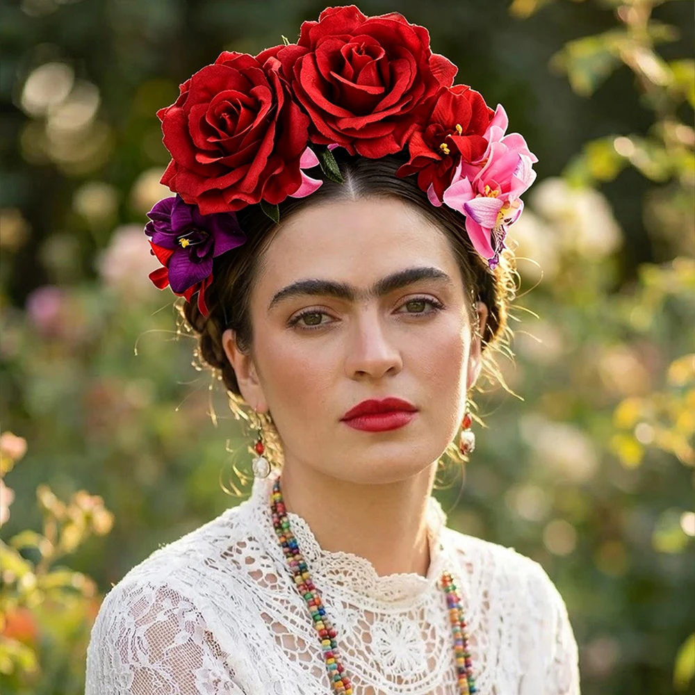 Art And Craft Hair - Bando Bunga Mawar Merah Hari Orang