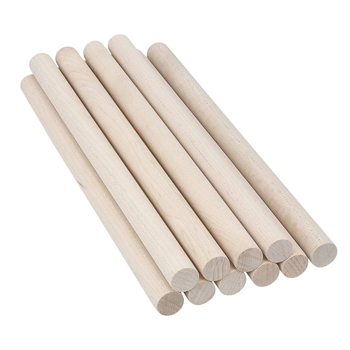 A84E-50Pcs Wooden Dowel Rods Unfinished Wood Dowels, Solid Hardwood Sticks for Crafting, Macrame, DIY & More, Sanded Smooth