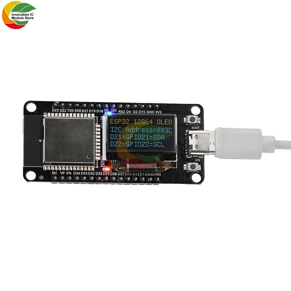 ESP32 ESP-32D WIFI Development Board Module CH340C With 0.96 OLED Screen Yellow Blue Display 30Pin