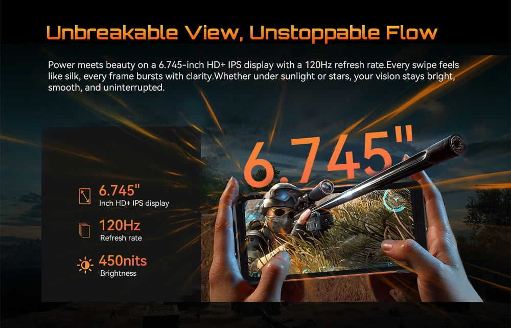 PHILIPS S8320 Rugged Smartphone 12(6+6)GB 128GB Dual Sim 6.745" 120Hz 48MP 10200mAh NFC Waterproof Camping Lamp Unlock