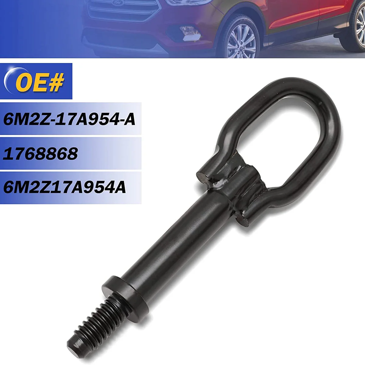 

Front&Rear Tow Hook Recovery Towing Hook for 2013-2021 Ford Escape Focus Fusion Mustang 6M2Z-17A954-A, 1768868