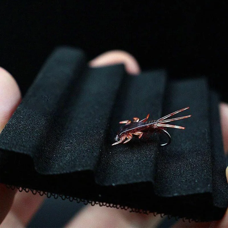 

Outdoor Cam Travel Gear Fiing Equipment EVA Fiing Hook Board Fly Fiing Bait Holder Sponge Road Lure Storage Magic Tape