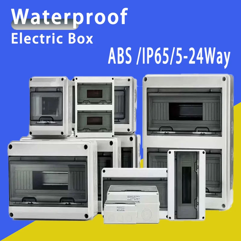 

2/3/5/8/12 Ways ABS Outdoor Waterproof Electrical Distribution Box Circuit Breaker MCB Power IP65 HT Series Air Switches Box