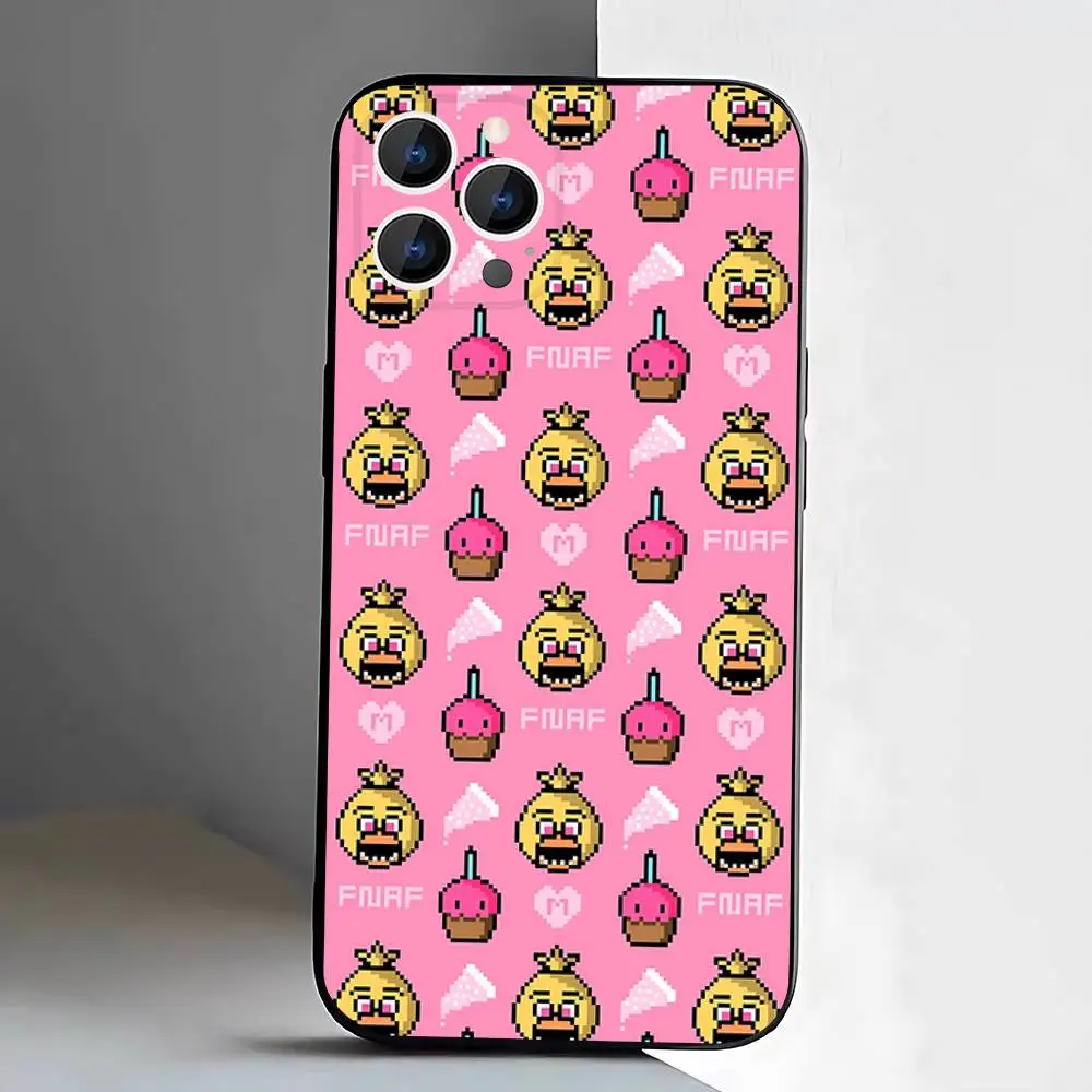 حافظة هاتف F-Fnaf من Five-Nights-At-Freddys لهاتف iPhone 17,16,15,14,13,12,11,Pro,XS,Max,XR,Plus,E,SE4,غطاء ناعم أسود صغير #6