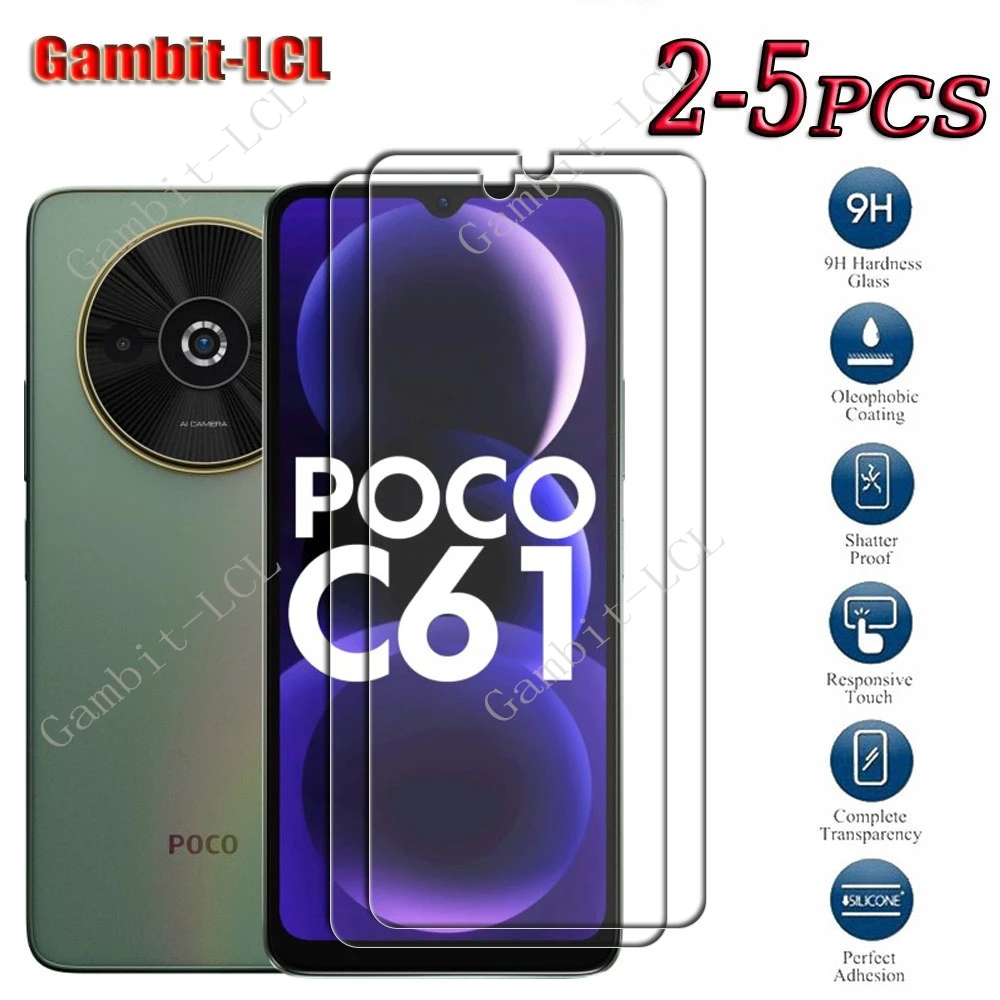 9H HD Original Tempered Glass For Xiaomi Poco C61 6.71