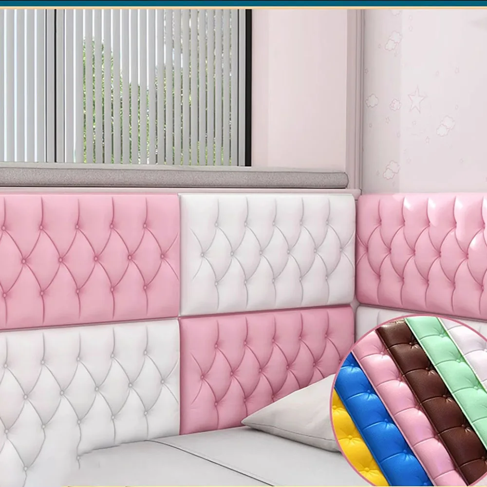 Thickened self-adhesive 3D wall sticker wallpaper tatami anti-collision wall pad children's bedroom living room soft foam pad