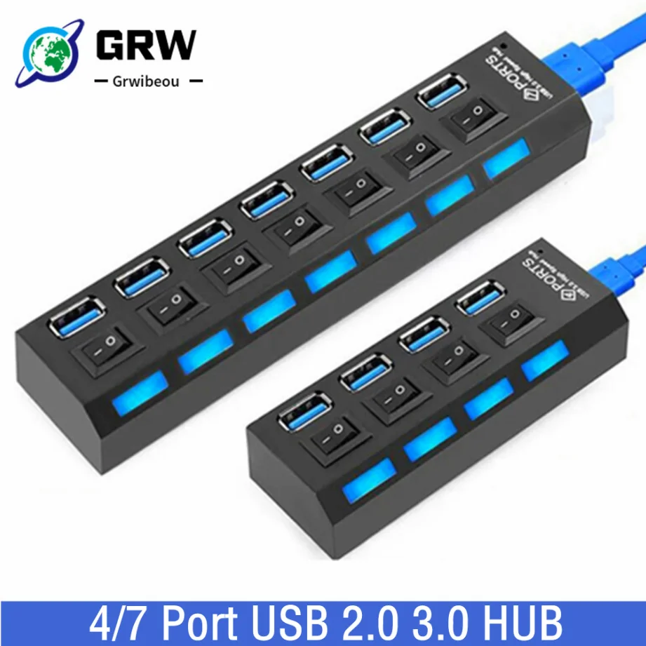 

USB-разветвитель Grwibeou 2,0, USB 3,0, 4/7 портов