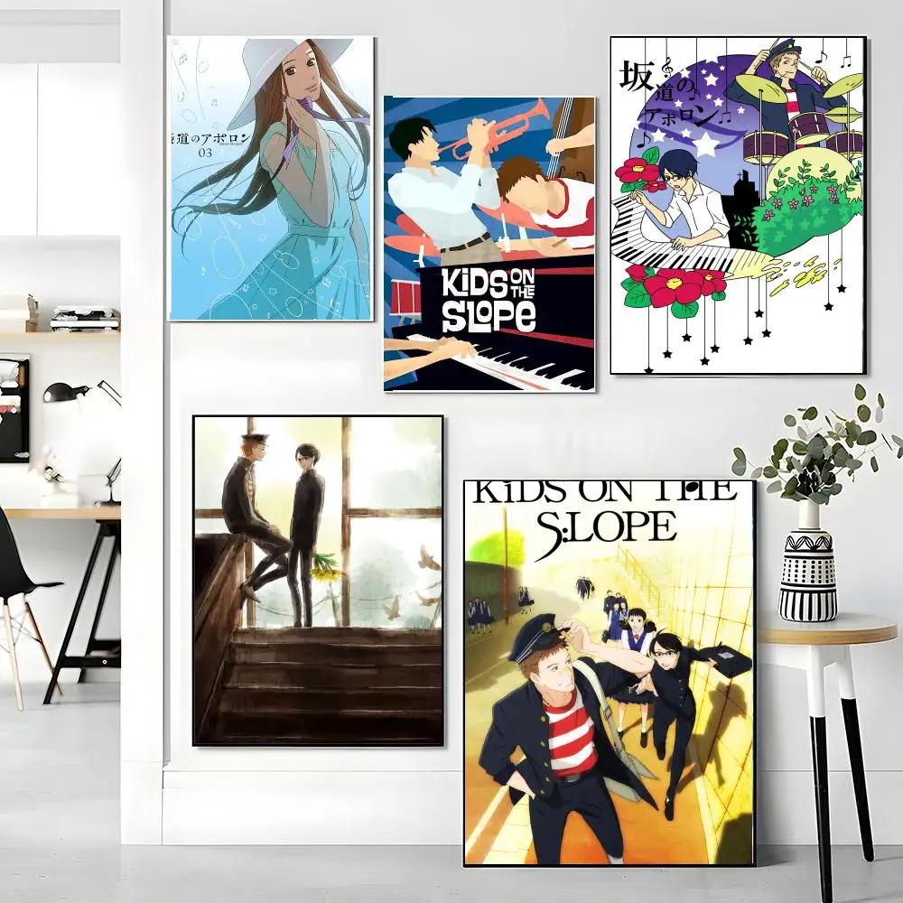 anime K-Kids on the Slope-E Painting Calligraphy Boho Botanical Decor for Living Room Elegant Home Style