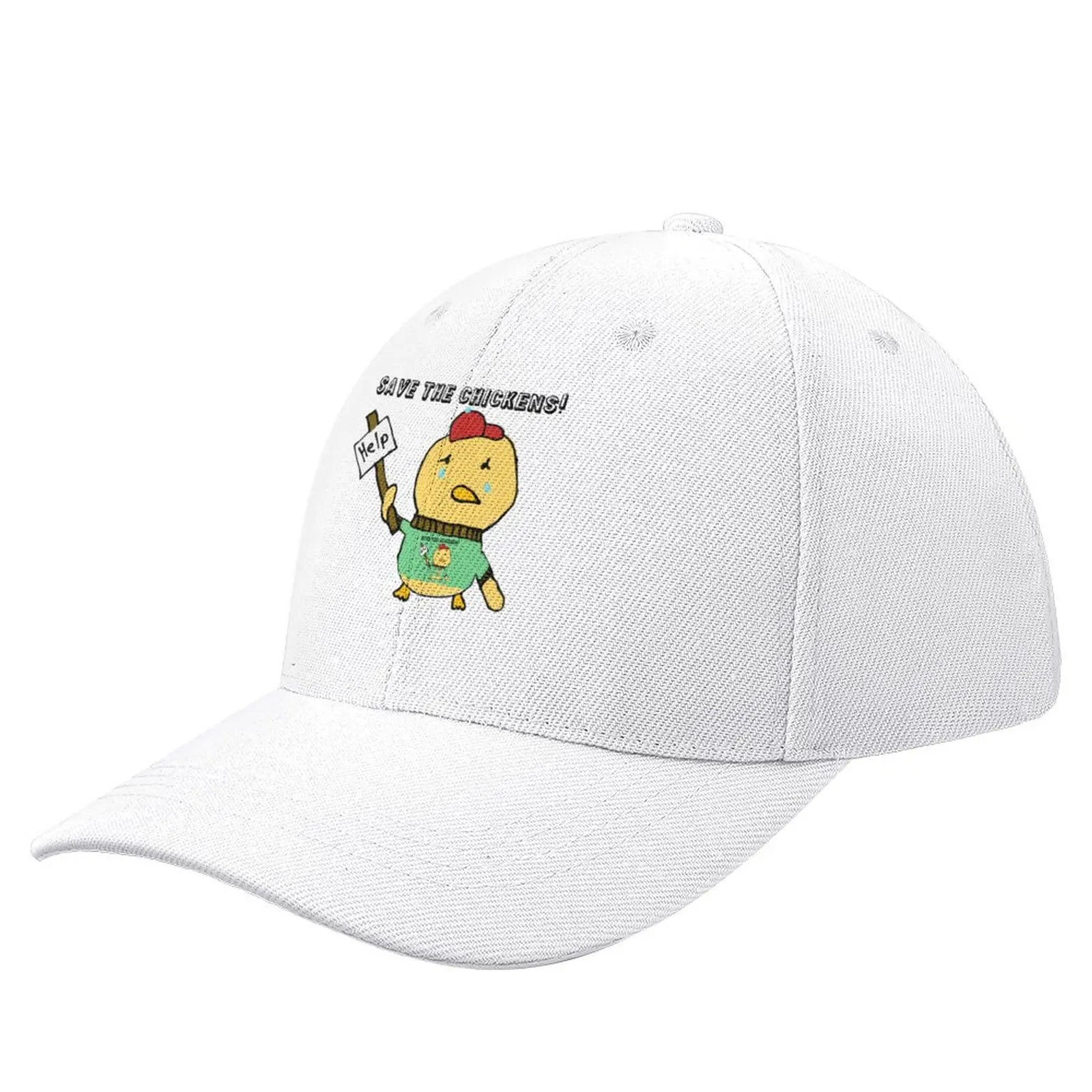 

Save the Chickens (White) Baseball Cap Cosplay hard hat Streetwear Caps For Women Men's