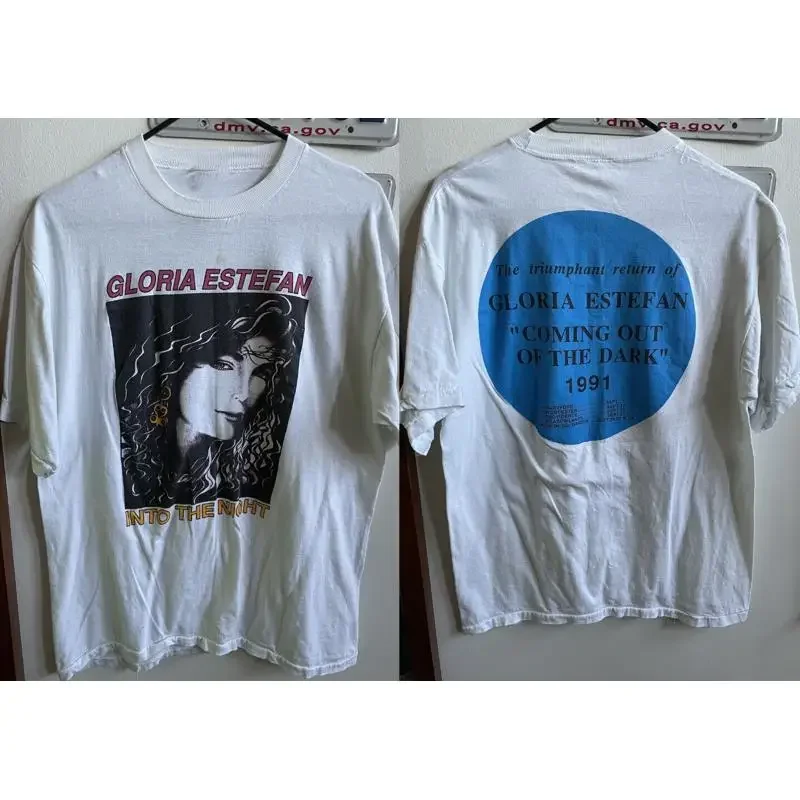 Gloria Estefan Into The Night Heavy Cotton T Shirt Full Size Uu939