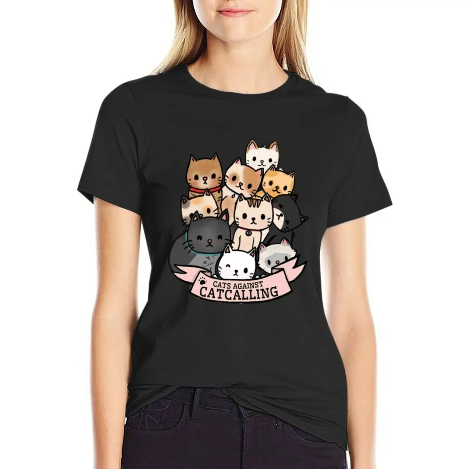 

Cats Against Catcalling T-Shirt graphics aesthetic clothes korean fashion Womens clothing