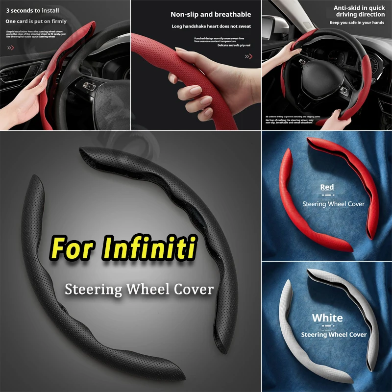 Steering Wheel Cover leather Non-slip Sweat-absorbing Special Steering wheel For Infiniti Q50L  QX50   QX60  Q60  Q60S   QX70