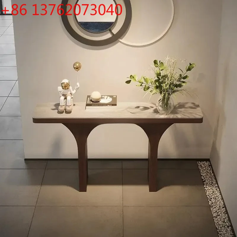 

Entrance table Premium Italian style living room corridor opposite door Solid wood entrance platform4593