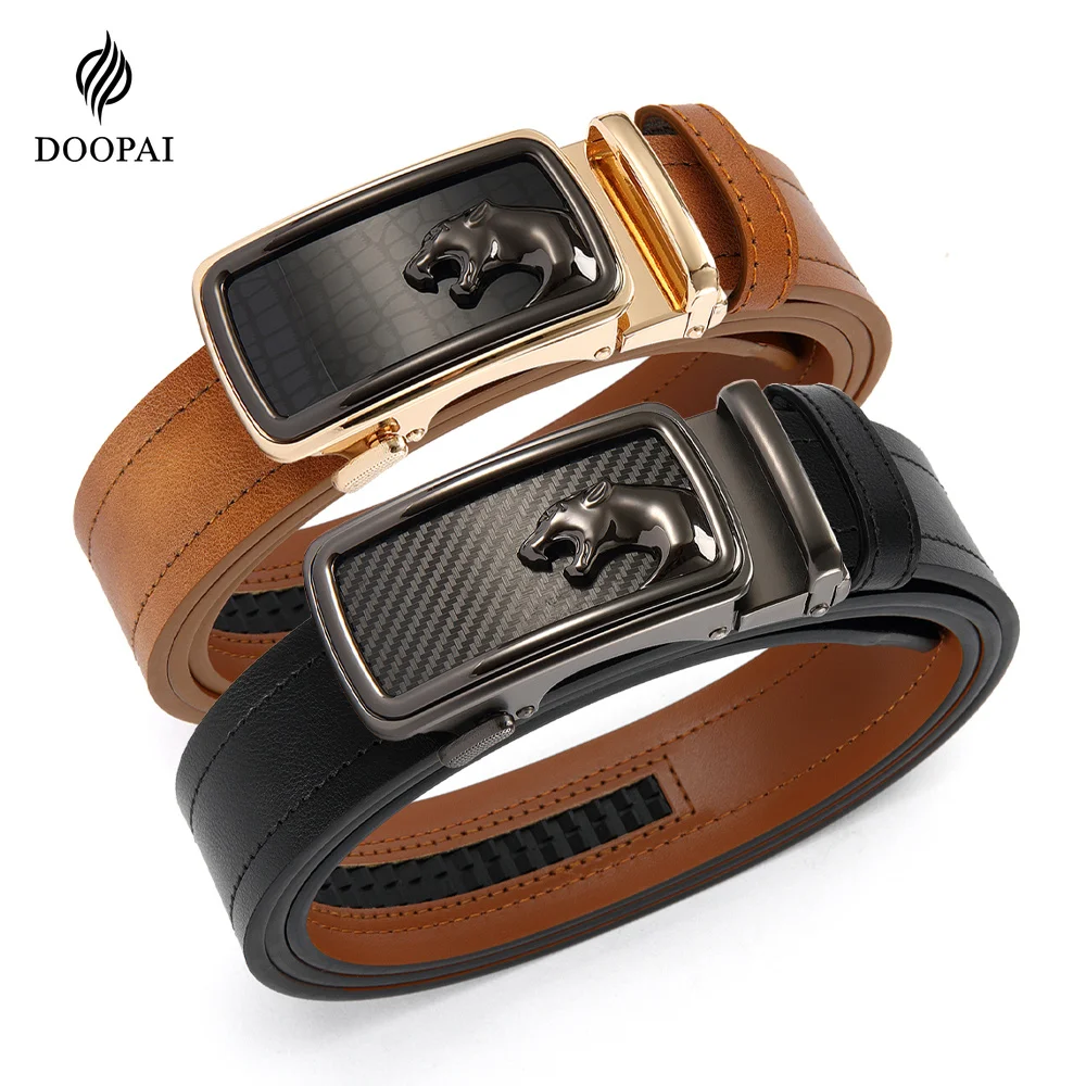 Maikun Men's Vintage Casual Belt Black Pin Buckle Student Versatile Leather Wide Belt