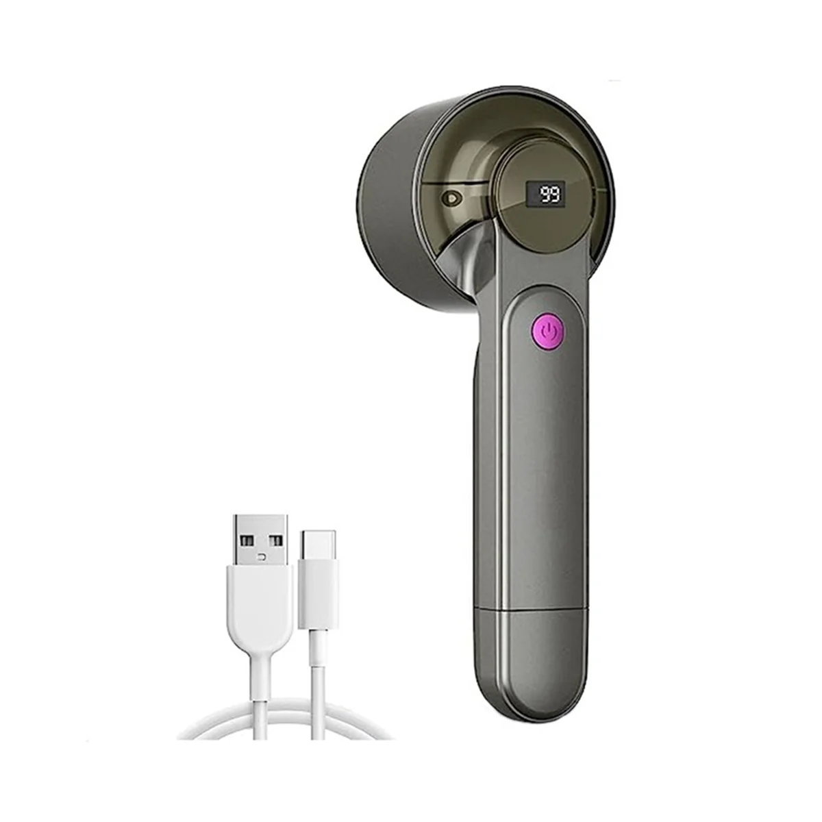

Rechargeable Fabric Shaver, Electric Lint Remover Shaver with LED Digital Display, Removing Fuzz and Pill From Clothes