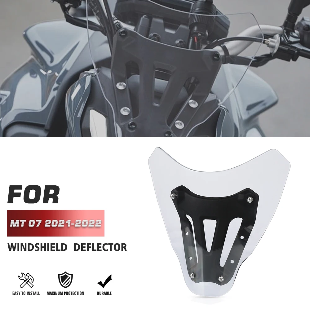 

FOR YAMAHA MT-07 2021-2023 MT07 Motorcycle Windshield Deflectors Front Wind Deflector Windscreen Cover Guard MT 07 Accessories