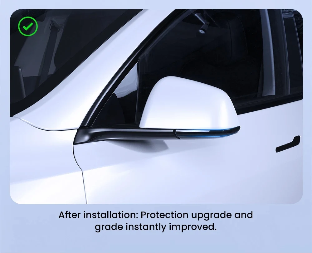YZ Rückspiegel-Antikollisions-Zierleiste für Tesla Model 3 Highland / Model Y Juniper 2020-2025 Kratzschutz-Aufkleber-Abdeckung – Detail 4
