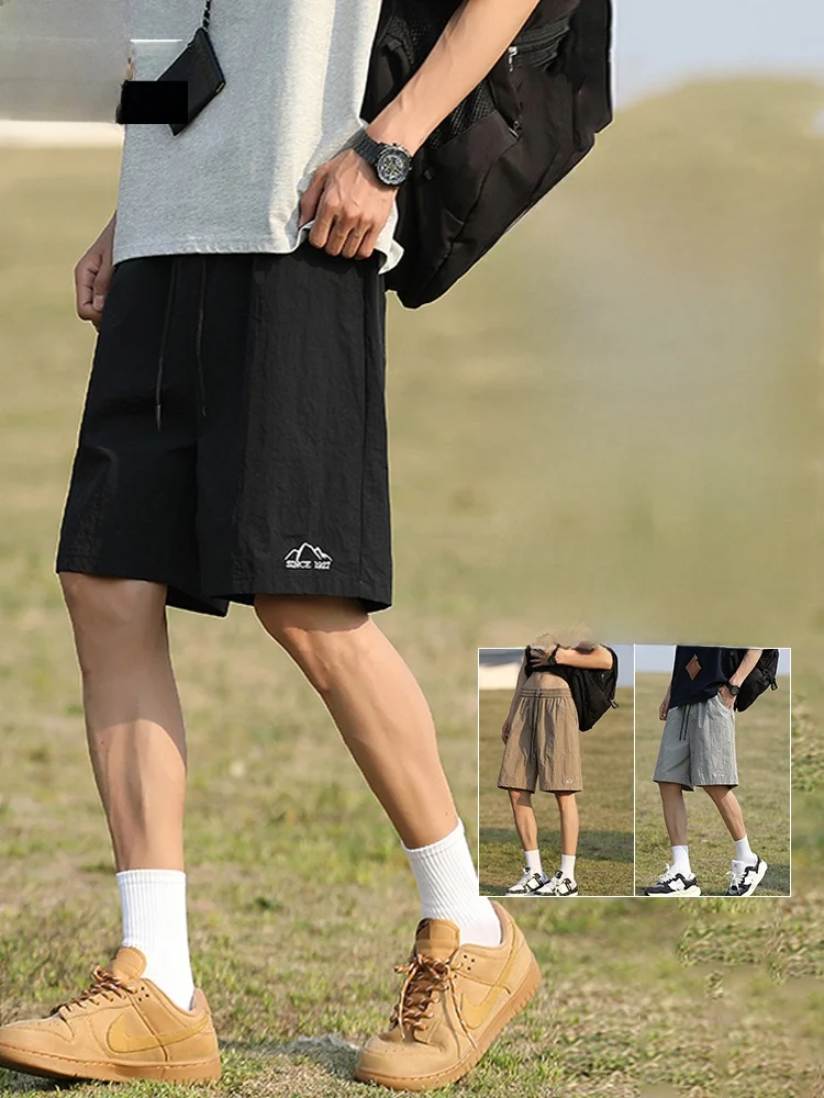 TUCANO 2026 Summer New Men's Casual Loose Breathable Quick Dry Short Pants Nylon Fabric Standard Fit Elastic Waist Five-Quart...