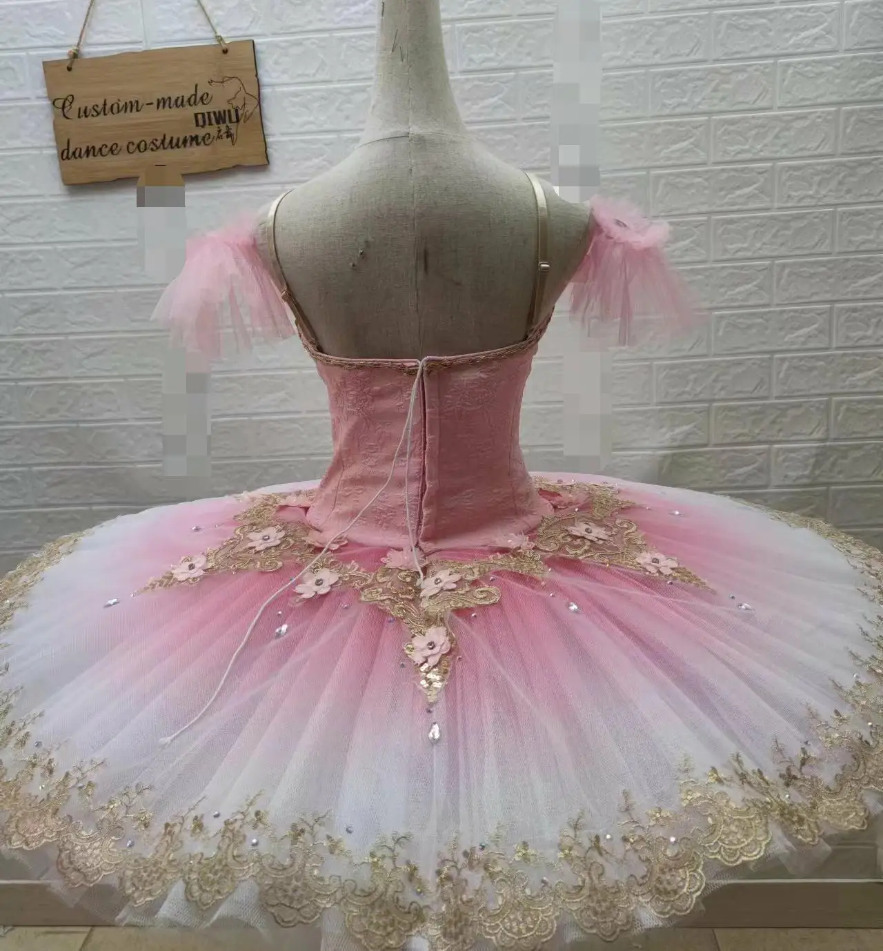 Professional Ballet Corset Pancake Ballerina Girl Professional ballet performance costumVariations of the ballet 