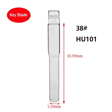10 шт. 38 #   HU101 KD Key Blade для Ford Focus для KD Keydiy Xhorse VVDI Пульты Универсальный No 38 Необрезанные металлические заготовки для дистанционного ключа автомобиля
