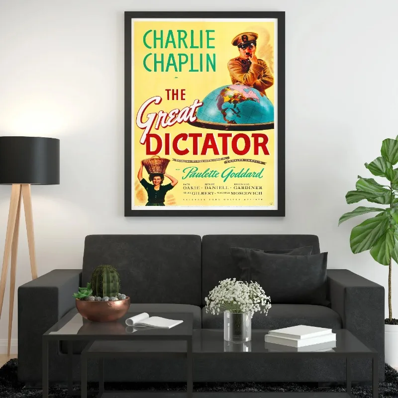 Classic Comedy Movie Charlie Chaplin Vintage Cinema French Poster Retro Film Canvas Art Painting Wall Living Room Home Decor