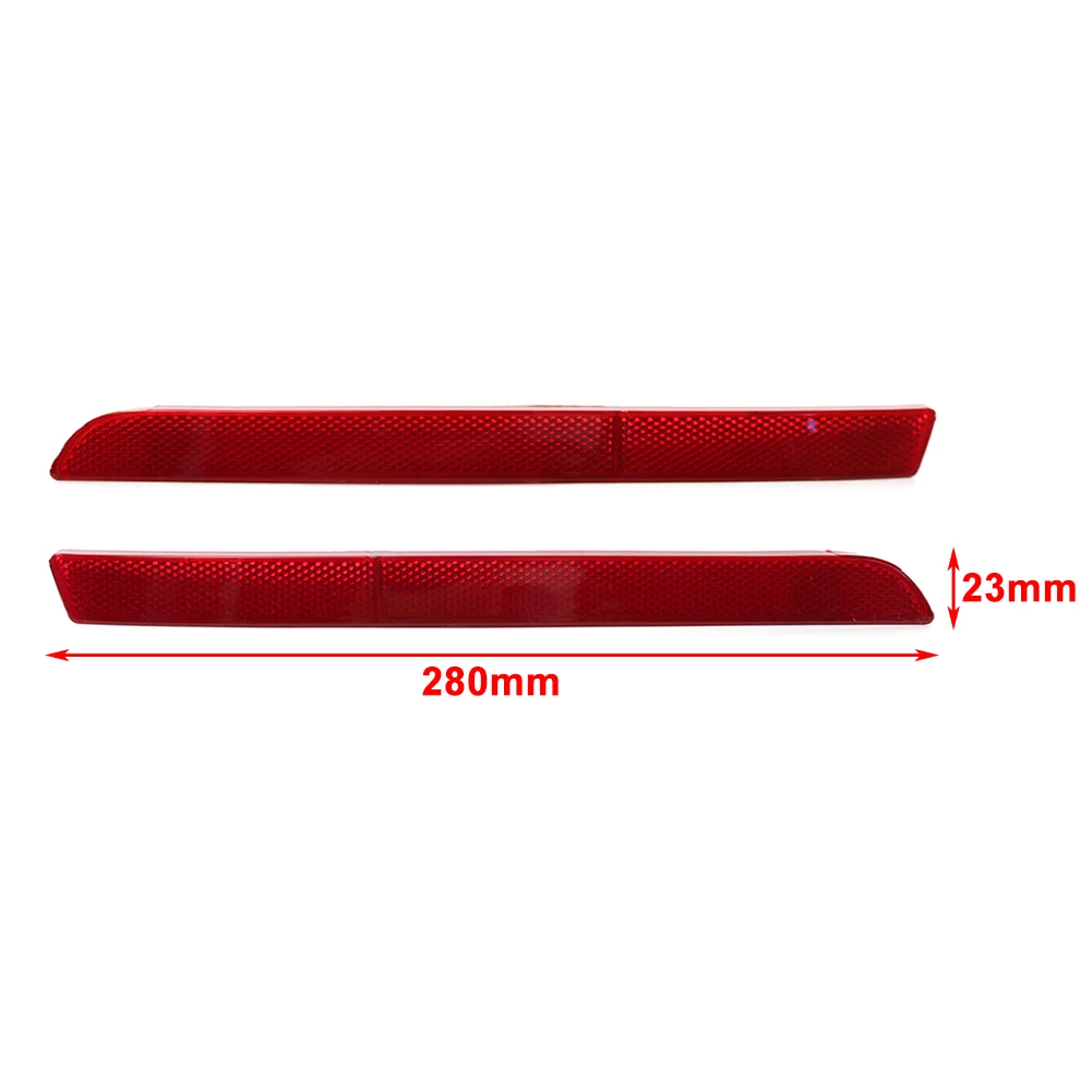 2Pcs Red Car Rear Bumper Reflector Tail Light Lamp For VW T5 Transporter Caravelle Multivan MK V 2012-2016 7E0945105A