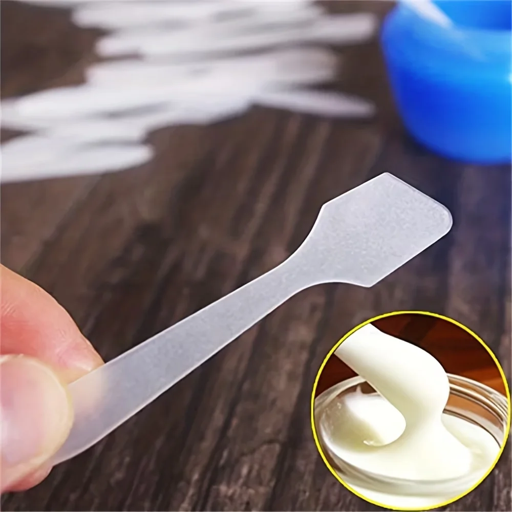 30Pcs Hypoallergenic Disposable Plastic Makeup Spatulas for Mixing, Sampling and Application - Skincare & Cosmetic Tools