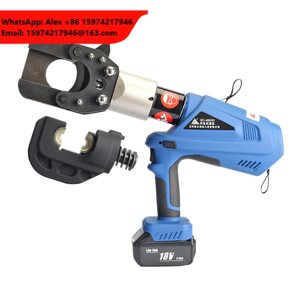 Two-in-One EZ-400/55 18V Battery-Powered Hydraulic Crimping & Cutting Tool