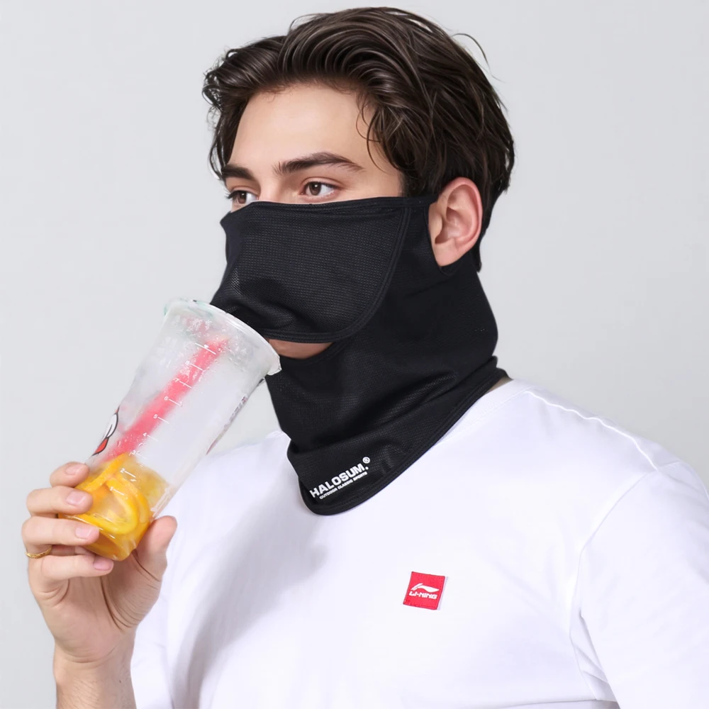 قناع واقي من الشمس من الحرير الجليدي للرجال والنساء للصيف للحماية من الأشعة فوق البنفسجية، غطاء للرقبة في الهواء الطلق لركوب الدراجات، غطاء متين للرقبة #4