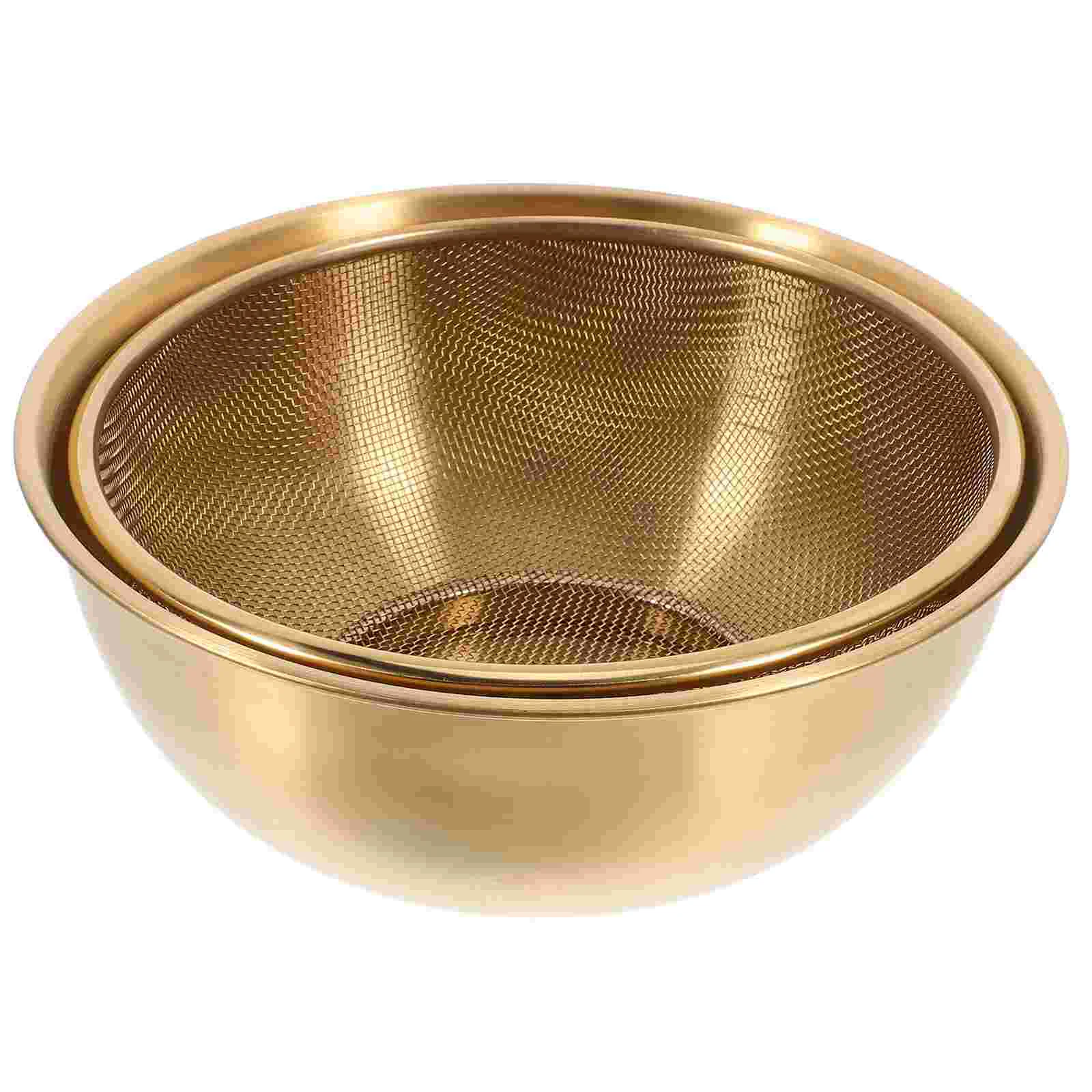 

2 Pcs Stainless Steel Drain Basket Kitchen Basin Rice Washing Artifact Fruit Strainer for Drainer Pasta Dish over Sink Colander