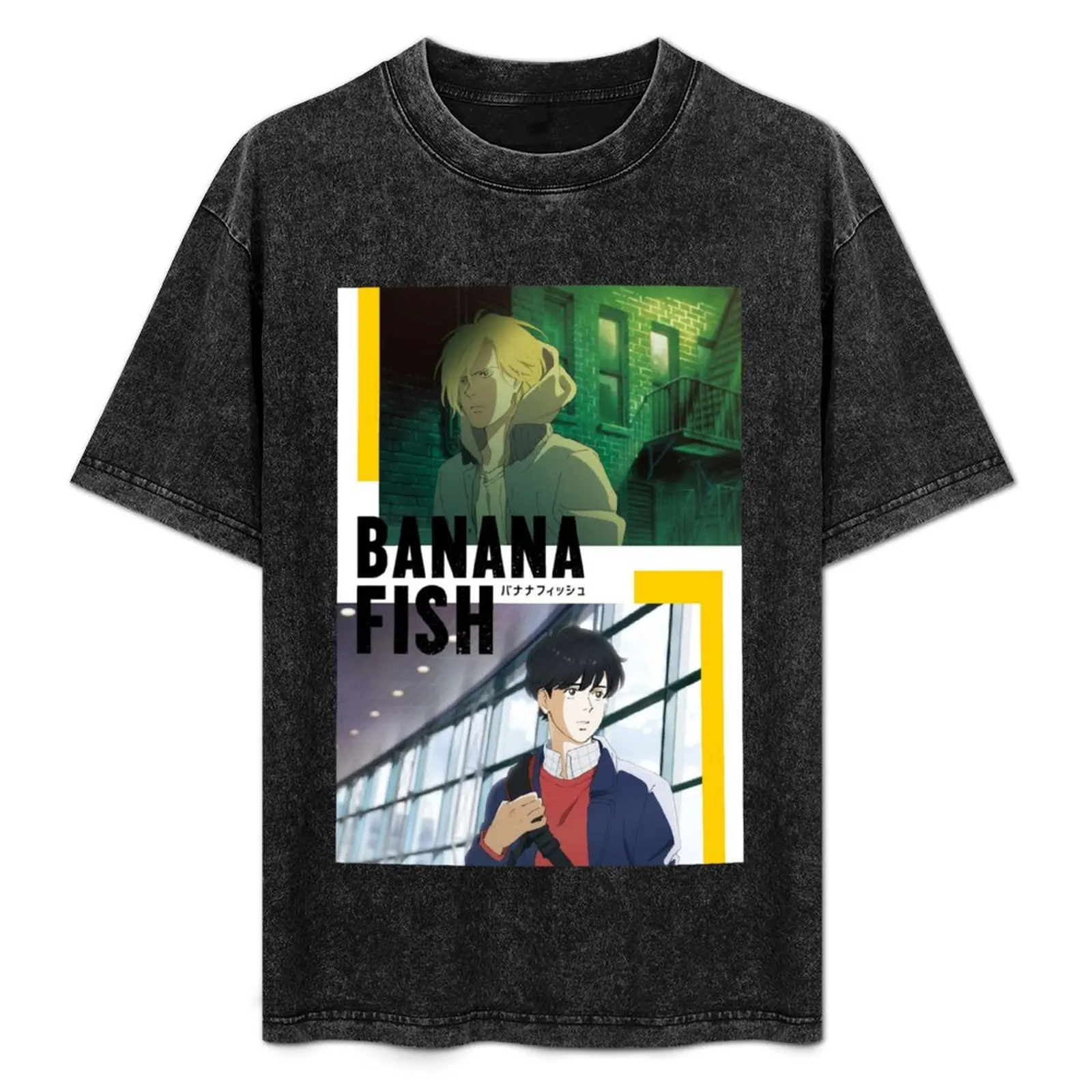 

BANANA FISH poster cover design T-Shirt Large Size Casual Short Sleeve Top