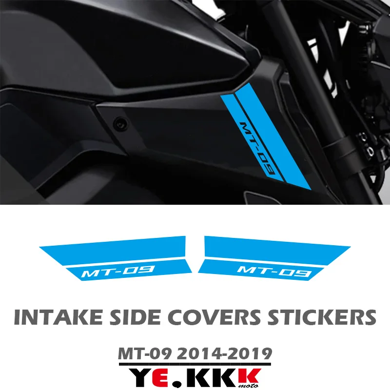 For YAMAHA MT09 MT-09 MT-09SP FZ09 Air Intake Side Cover Sticker Set Fairing Decals Hollow Out Custom 2014-2019