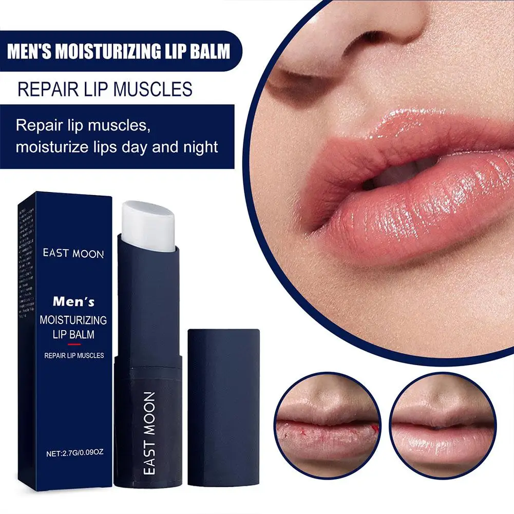 Bálsamo labial hidratante masculino remodelar lábios rachados anti-rachados hidratante bálsamo labial presente para pai cuidados com os lábios