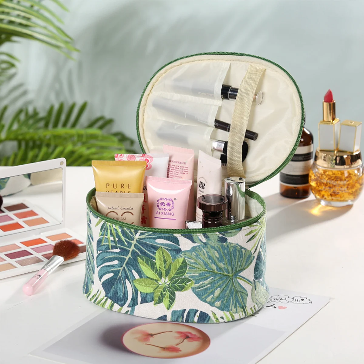 

Bag Travel Makeup Toiletry Refreshing High Capacity 21×155cm Pouch Green