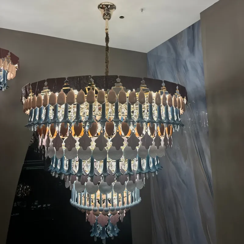 Modern Chinese Ceramic Chandelier for Villa Hotel Lobby Restaurant Project Lighting