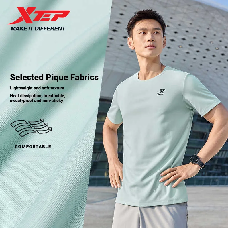 Xtep For Men T-shirt Quick-Drying Wear-Resistant Rebound Breathable Comfortable 875229010175