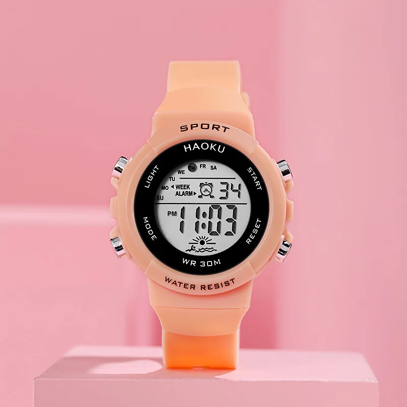 Student Sport Watches For Kids Colorful Electronic Watches 50M Waterproof Clock Children Digital Watch For Boys Girls