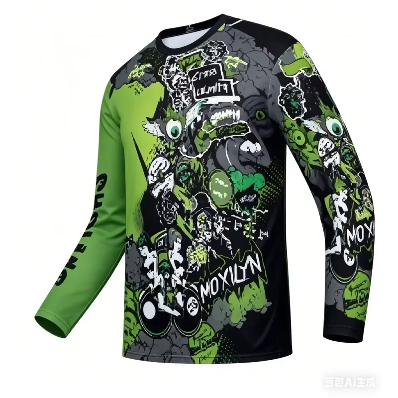 3D Long Sleeve 2026 Popular Cycling Jersey MTB Mountain Bike Shirt Men Breathable Quick Dry Bicycle Clothing Pro Team Wear