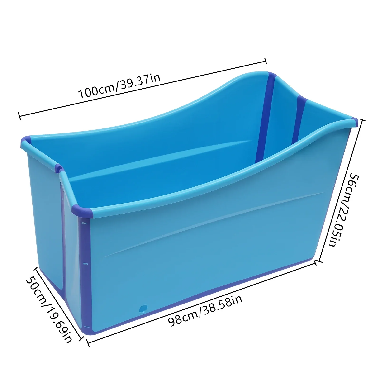 Folding Bathtub Installation-Free Large Size Blue Foldable Bathtub Environment Friendly