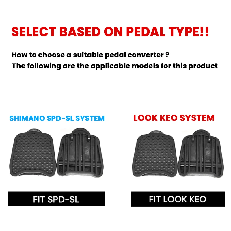 Road Bike Pedal Adapter Biycle Flat Pedal Clip Converter for SPD-SL for LOOK KEO Road Bike Cycling Ultralight Pedals Convertion