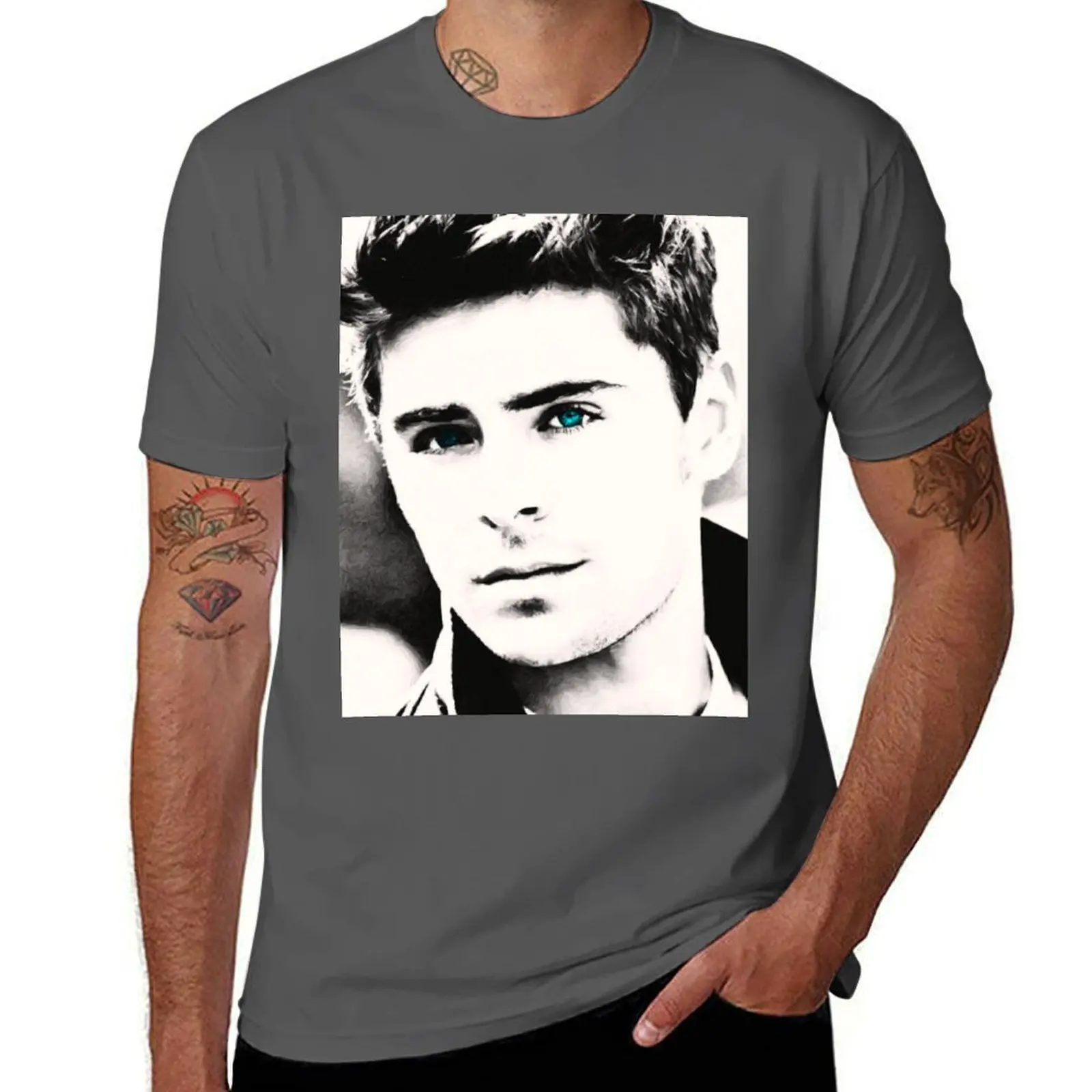 

Zac Efron T-Shirt t shirt custom print cotton t shirts high quality men t shirt cotton 100% T-Shirt