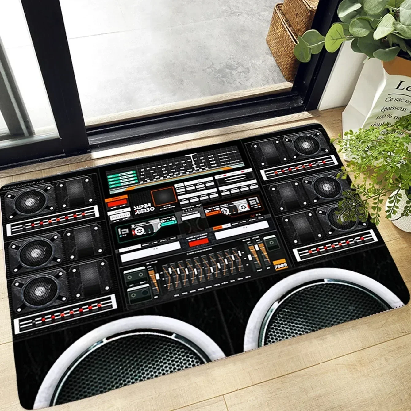 Retro Cassette Tape Fashion Bathroom Non-silp Doormat Suitable for Living Room Entrance Decorative Accessories Pads Bedroom Rugs